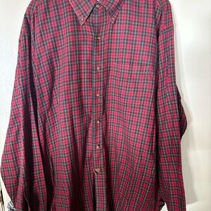 Brooks Brothers Red and Green Checkered Shirt